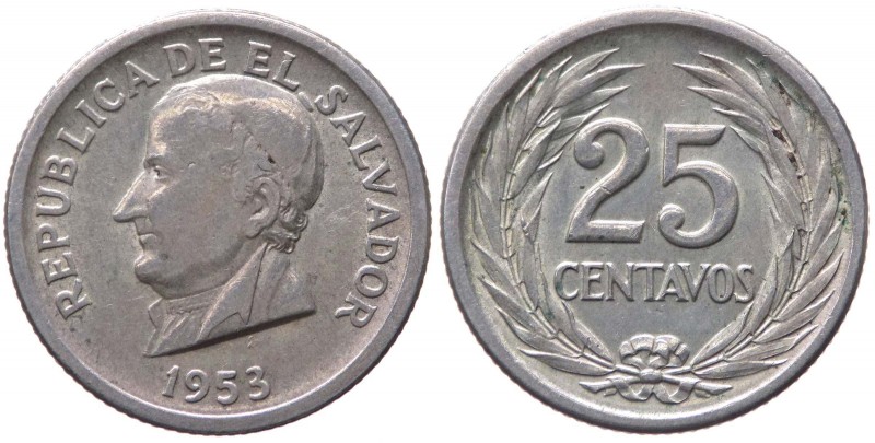 El Salvador - Repubblica di El Salvador (1919-2001) 25 Centavos 1953 - KM 137 - ...