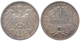 Germania - Impero tedesco (1871-1922) Guglielmo II (1888-1918) 1 Mark 1914 A - zecca di Berlino - KM 14 - Ag 
SPL
