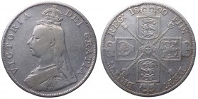 Gran Bretagna - Regina Vittoria (1838-1901) 1 Fiorino (2 Shillings) 1890 - KM 762 - Ag 
BB