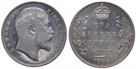 Colonie Gran Bretagna - India - Edoardo VII (1902-1910) 1 Rupia 1905 - KM 508 - Ag 
BB+