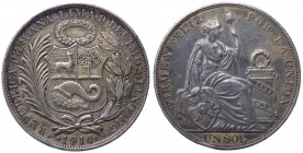Perù - Repubblica del Perù (dal 1822) 1 Sol 1914 - KM 196.26 - Ag 
qSPL