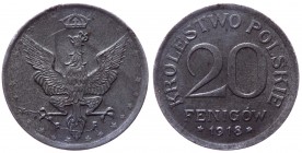 Polonia - Regno di Polonia (1917-1918) 20 Fenigow 1918 - Y 7 - Fe
BB+