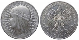 Polonia - Seconda Repubblica (1919-1939) 10 Zlotych 1933 - Y 22 - Ag 
BB+