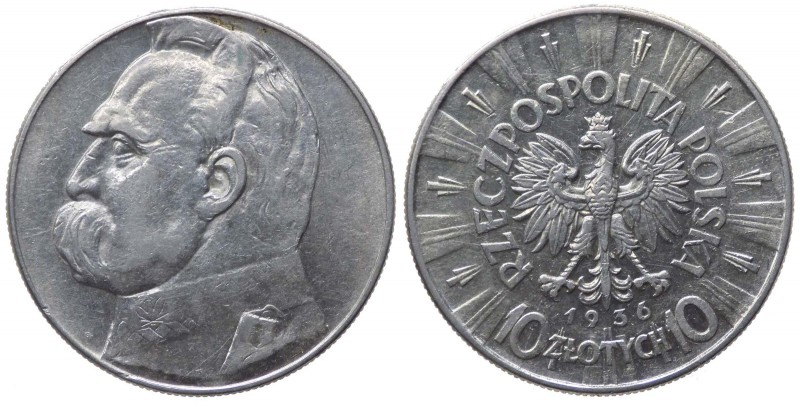 Polonia - Seconda Repubblica (1919-1939) 10 Zlotych 1936 - Y 29 - Ag 
qBB