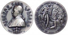 Giacomo Lercaro Cardinale e Arcivescovo di Bologna (1947-1976) medaglia emessa il 28-10-1966 per ricordare il 75° genetliaco del cardinale - NC - Ag Ø...