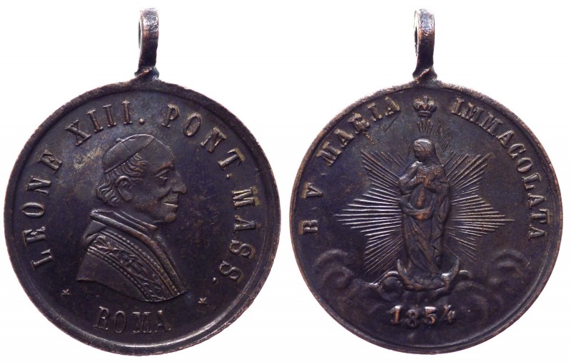 Leone XIII (Vincenzo Gioacchino Pecci) 1878-1903 medaglia emessa nel 1854 con la...