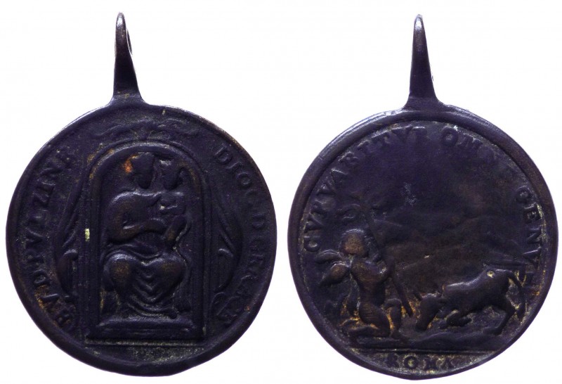 Medaglia emessa tra il XVII e il XVIII sec. devozionale della Madonna di Polsi r...