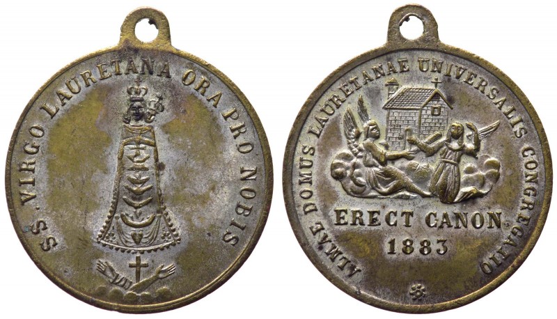 Medaglia emessa nel 1883 per ricordare la Costituzione apostolica Misericors Dei...