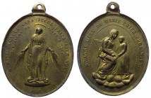 Francia - Medaglia emessa nel 1830 per la Francia con la rappresentazione dell'Immacolata in piedi frontale con mani ragginati - AE - con appiccagnolo...