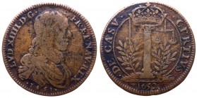 Francia - Luigi XIV (1643-1715) gettone 1651/1652 - D/ LVD XIIII D . G . FR . ET . NAV . REX. - Busto corazzato a destra sotto data 1651- R/ DE. CASV....