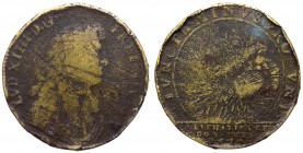 Francia - Luigi XIV (1643-1715) gettone 1677 - D/ LUD. XIIII. D. G. FR. ET. NAV. REX. - Busto corazzato a destra - R/ IVNCTA. MINVS. PROSVNT in esergo...