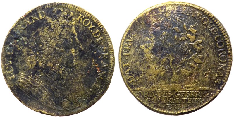 Francia - Luigi XIV (1643-1715) gettone 1683 - D/LE GRAND ROY · DE · FRANCE. - B...