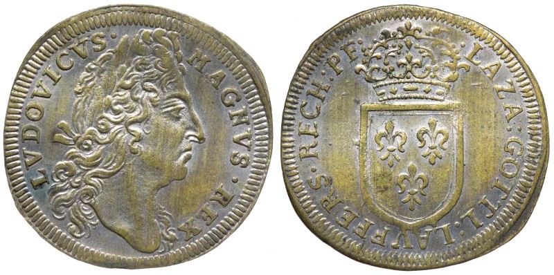 Francia - Luigi XIV (1643-1715) gettone prodotto a Norimberga - D/ LVDOVICVS . M...