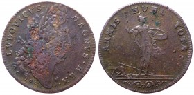 Francia - Luigi XIV (1643-1715), gettone - D/ LVDOVICVS MAGNVS REX · - Testa laureata a destra - R/ ARMIS NUNC TOTA -Marte, armato, stante a destra - ...