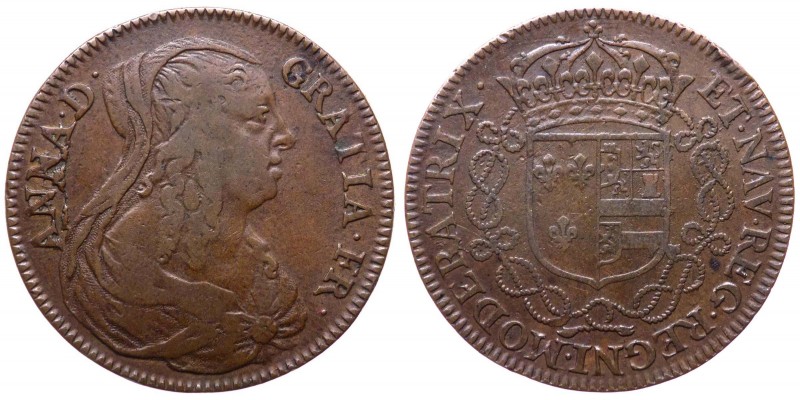 Francia - Anna d'Austria, madre di Luigi XIV (1643-1715) gettone - D/ ANNA D GRA...