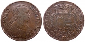 Francia - Anna d'Austria, madre di Luigi XIV (1643-1715) gettone - D/ ANNA D GRATIA FR. - Busto a destra - R/ ET . NAV . REG .REGNI . MODERATRIX - scu...