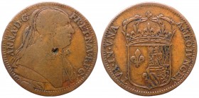 Francia - Anna d'Austria, madre di Luigi XIV (1643-1715) gettone - D/ ANNA. D. G. FR. ET. NAV. REG. Busto a destra- R/ AMBO IVNGENTVR. IN. VNA. Stemma...