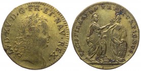 Francia - Luigi XV (1715-1774) gettone emesso dopo il 1719; D/LVD·XV·D·G·FR·ET·NAV·REX - testa laureata a destra - R/ PACIS FIRMANDAE EREPTUM PIGNUS -...