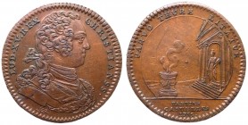 Francia - Luigi XV (1715-1774) gettone 1735 - D/ LUD · XV · REX CHRISTIANISS · - Busto corazzato a destra - R/ PARVO THURE LITATVR - altare acceso dav...