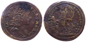 Francia - Luigi XV (1715-1774) gettone - D/, LVD.XV.D.G.FR.ET.NA.REX - busto a destra - R/ DAS KLUCK KOMBT V. OBEN RECH.PFEN. in esergo I.C.H. - Fortu...