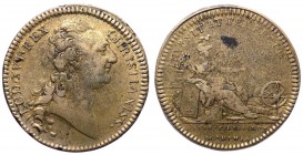 Francia - Luigi XVI (1775-1791) gettone 1777 - D/ LUD. XVI. REX. CHRISTIANISS. - Testa nuda del re a destra - R/ INVENIT ET PERFICIT - Minerva seduta ...