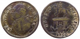 Francia - Luigi XVI (1775-1791) gettone 1790 - D/LVD. XVI. D. G. FR . N. REX. busto a destra - R/ OPTIMO PRINCIPI statua equestre - in esergo 1790 - A...