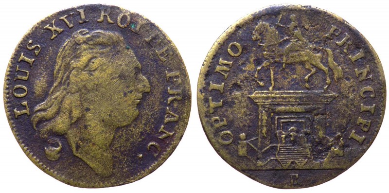 Francia - Luigi XVI (1775-1791) gettone - D/LOUIS XVI ROI DE FRANC. - Testa a de...