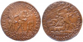 Paesi Bassi - Dordrech gettone 1584 per l'uccisione di Guglielmo d'Orange - D/ O DIRVM SCELVS NON MANEBIT INVLTVM 1584 - Balthasar Gerard uccide il pr...