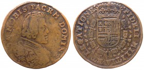 Paesi Bassi - Brabante Anversa gettone 1656 - D/ •DA NOBIS PACEM DOMINI• 1656 - busto di Filippo IV a destra - R/ •FIDELI MILITIA ET LEGATIONE• - stem...