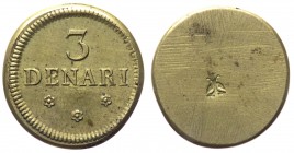 Italia - Genova - Peso monetale 3 denari - ottone gr. 3,68
SPL