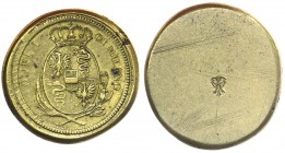 Italia - Milano - Peso monetale "Dobla di Milano" con contromarca sul rovescio - ottone gr. 12,61
BB+