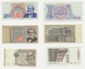 Lotto n.3 Banconote - Repubblica Italiana - Biglietti di Banca - 1000 Lire "Giuseppe Verdi" 1°Tipo - Carli/Febbraio 20-05-1966 - Gig.BI55F - 1000 Lire...
