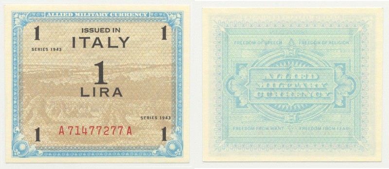 Allied Military Currency (AM LIRE) 1943 - 1 Lira - Gig.AM1B 
n.a.