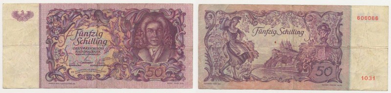 Austria - 50 Schilling 1951 " Jakob Prandtauer" - Rif. KP 130 
n.a.