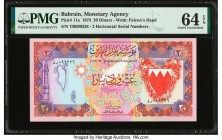 Bahrain Monetary Agency 20 Dinars 1973 Pick 11a PMG Choice Uncirculated 64 EPQ. 

HID09801242017

© 2020 Heritage Auctions | All Rights Reserved