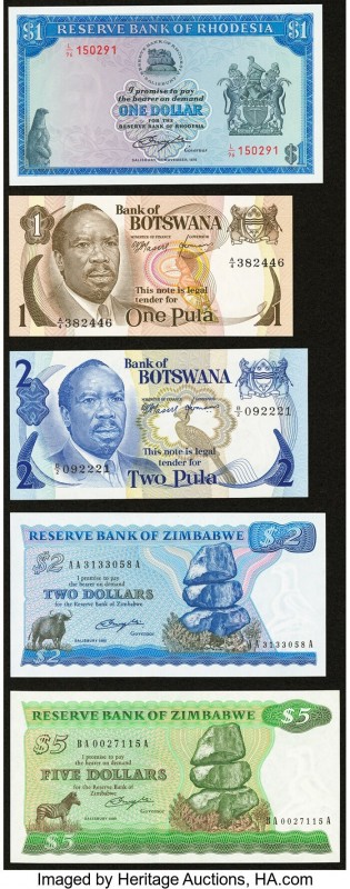 World (Botswana, Rhodesia, South Africa, Zimbabwe) Group Lot of 10 Examples Abou...