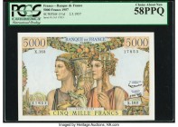 France Banque de France 5000 Francs 2.5.1957 Pick 131d PCGS Currency Choice About New 58PPQ. Pinholes as issued.

HID09801242017

© 2020 Heritage Auct...