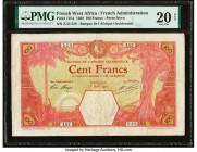French West Africa Banque de l'Afrique Occidentale 100 Francs 15.4.1920 Pick 11Ea PMG Very Fine 20 Net. Severed and reattached, repaired.

HID09801242...