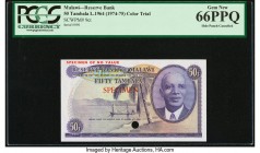 Malawi Reserve Bank of Malawi 50 Tambala 1964 (ND 1973-75) Pick 9ct Color Trial Specimen PCGS Gem New 66PPQ. One POC.

HID09801242017

© 2020 Heritage...