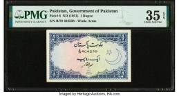 Pakistan Government of Pakistan 1 Rupee ND (1951) Pick 8 PMG Choice Very Fine 35 EPQ. Staples holes at issue.

HID09801242017

© 2020 Heritage Auction...