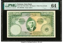 Pakistan State Bank of Pakistan 100 Rupees ND (1957) Pick 18d PMG Choice Uncirculated 64. Staple holes at issue.

HID09801242017

© 2020 Heritage Auct...