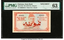 Pakistan State Bank of Pakistan 5 Rupees ND (1972-78) Pick 20s Specimen PMG Choice Uncirculated 63. 

HID09801242017

© 2020 Heritage Auctions | All R...