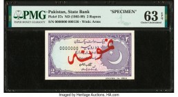 Pakistan State Bank of Pakistan 2 Rupees ND (1985-99) Pick 37s Specimen PMG Choice Uncirculated 63 EPQ. 

HID09801242017

© 2020 Heritage Auctions | A...
