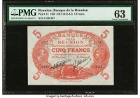 Reunion Banque de la Reunion 5 Francs 1901 (ND 1912-44) Pick 14 PMG Choice Uncirculated 63. 

HID09801242017

© 2020 Heritage Auctions | All Rights Re...