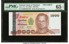 Thailand Bank of Thailand 1000 Baht ND (2005) Pick 115s Specimen PMG Gem Uncirculated 65 EPQ. 

HID09801242017

© 2020 Heritage Auctions | All Rights ...