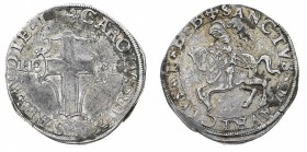 Casa Savoia
Carlo II (1504-1553)
8 Grossi - Zecca: Torino - Diritto: stemma di Savoia a "testa di cavallo" con trifogli alle punte, affiancato ai la...