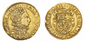 Casa Savoia
Carlo Emanuele I (1580-1630)
Doppia 1581 - Zecca: Torino - Diritto: busto del Duca a destra con corazza e collare alla spagnola - Rovesc...