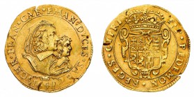 Casa Savoia
Carlo Emanuele II (1638-1675)
4 Scudi d'oro della "Reggenza" 1641 - Zecca: Torino - Diritto: busti della Duchessa madre, Cristina di Fra...