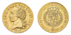 Regno di Sardegna
Vittorio Emanuele I (1802-1821)
20 Lire 1818 - Zecca: Torino - Diritto: effigie del Re a sinistra - Rovescio: stemma completo di C...