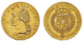 Regno di Sardegna
Vittorio Emanuele I (1802-1821)
20 Lire 1820 - Zecca: Torino - Diritto: effigie del Re a sinistra - Rovescio: stemma completo di C...
